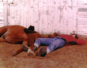 Robin and Kelyg
              Storme taking a nap (1990)